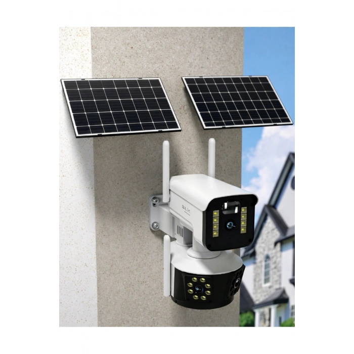 Blic Blm-93 9MP 4G Sim Kartlı Çift Güneş Panelli Dış Mekan IP Güvenlik Kamerası - 12000mAh Batarya