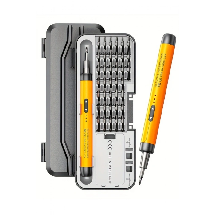 Leerfei TK-S001 Pro Tech 38 Parça Hassas Şarjlı Tornavida Seti