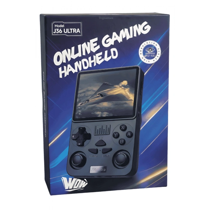 J36 Ultra Siyah Retro Oyun Konsolu - 3.5 inç IPS Ekran Wifili Taşınabilir El Atarisi
