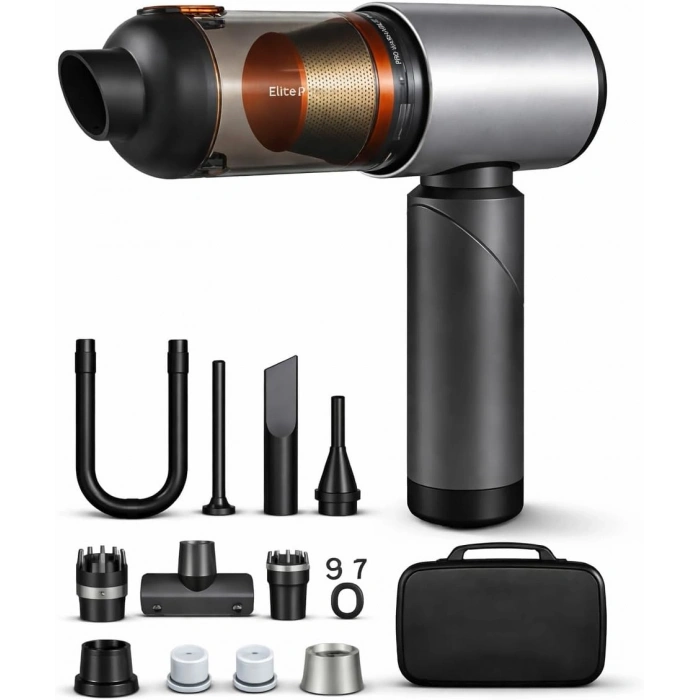 Auhma Elite Power AHV-27 Gri Şarjlı Araç Süpürgesi -20.000 PA Emiş Gücü 7800 Mah