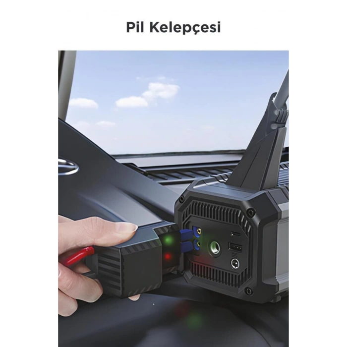 Torima APS-01 Taşınabilir Lastik Şişirme Pompası ve 8000mAh Akü Takviye Seti