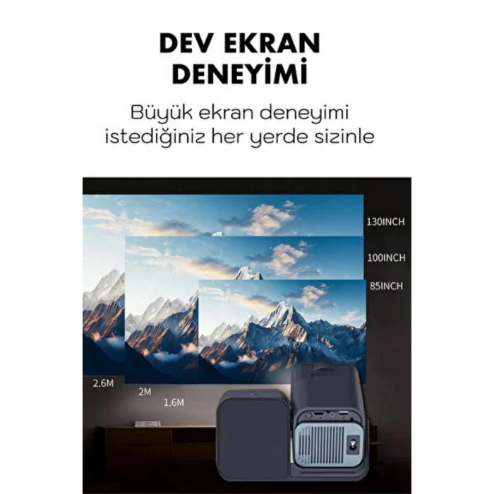 Hepu HP-SP01 Karaoke Projeksiyon Seti - Ev Sineması ve Çift Mikrofonlu Hoparlör