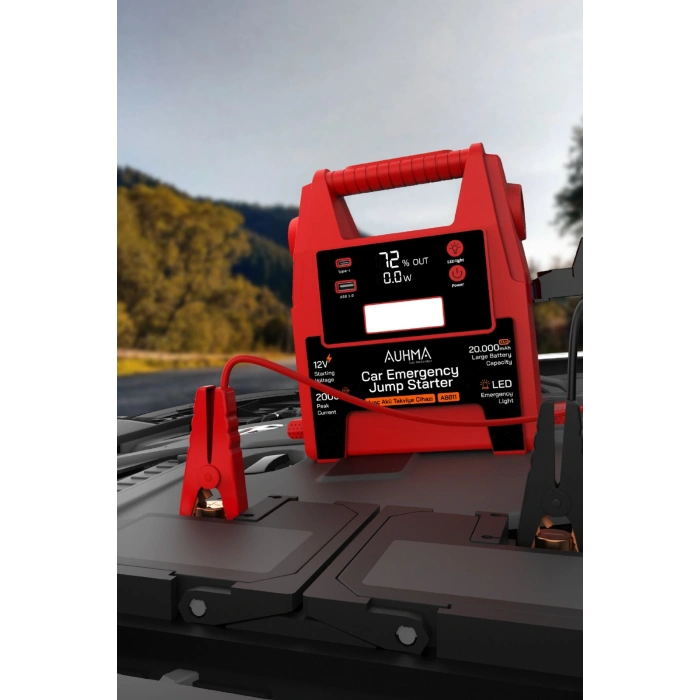 Auhma A8811 20000mAh 2000A Peak Araç Akü Takviye Cihazı & Powerbank - 12V Jump Starter