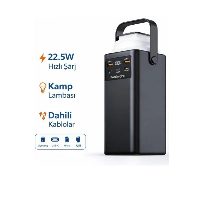 Acl Pw-113 50.000 mAh Dijital Göstergeli Powerbank 22.5W Hızlı Şarj Destekli Batarya