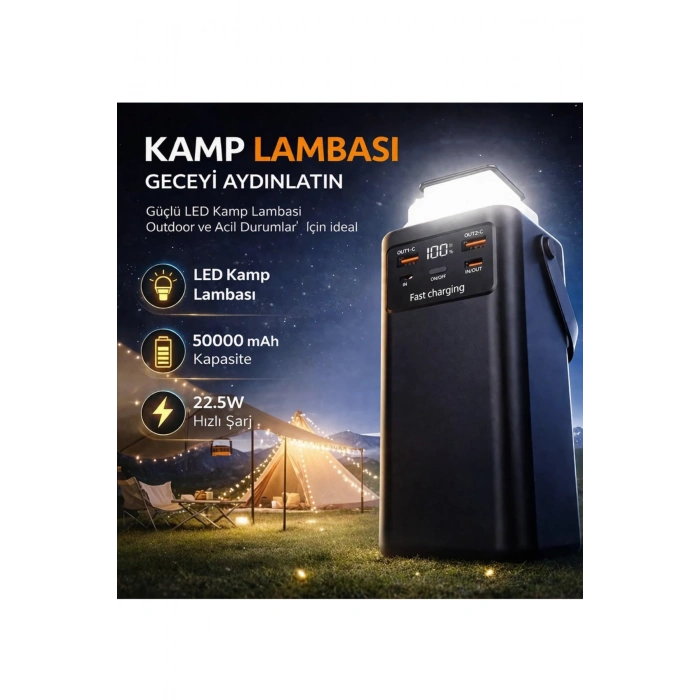 Acl Pw-113 50.000 mAh Dijital Göstergeli Powerbank 22.5W Hızlı Şarj Destekli Batarya