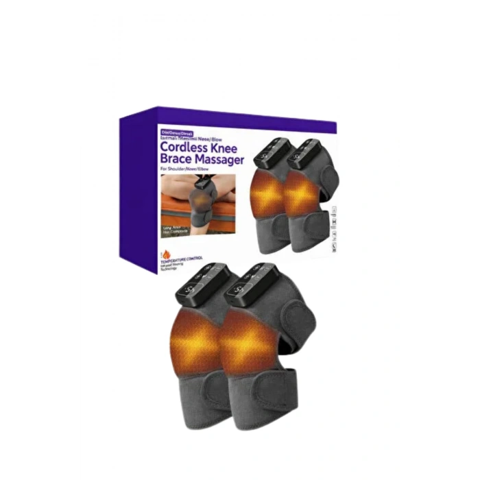 Auhma Amg33 Kablosuz Şarjlı Isıtmalı Titreşimli Eklem ve Diz Masaj Aleti -2 Adet-