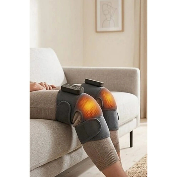 Auhma Amg33 Kablosuz Şarjlı Isıtmalı Titreşimli Eklem ve Diz Masaj Aleti -2 Adet-