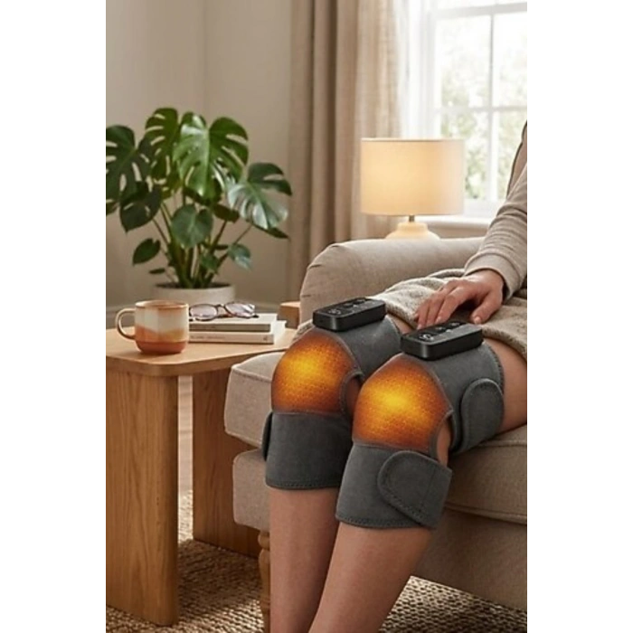Auhma Amg33 Kablosuz Şarjlı Isıtmalı Titreşimli Eklem ve Diz Masaj Aleti -2 Adet-