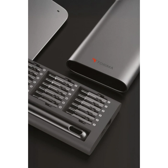 Torima TTS-02 Manyetik Hassas Tornavida Takımı - 48 Farklı S2 Çelik Uç - Alüminyum Şık Kasa