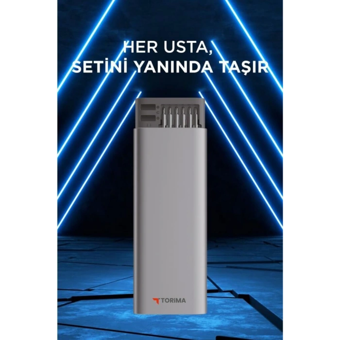 Torima TTS-02 Manyetik Hassas Tornavida Takımı - 48 Farklı S2 Çelik Uç - Alüminyum Şık Kasa