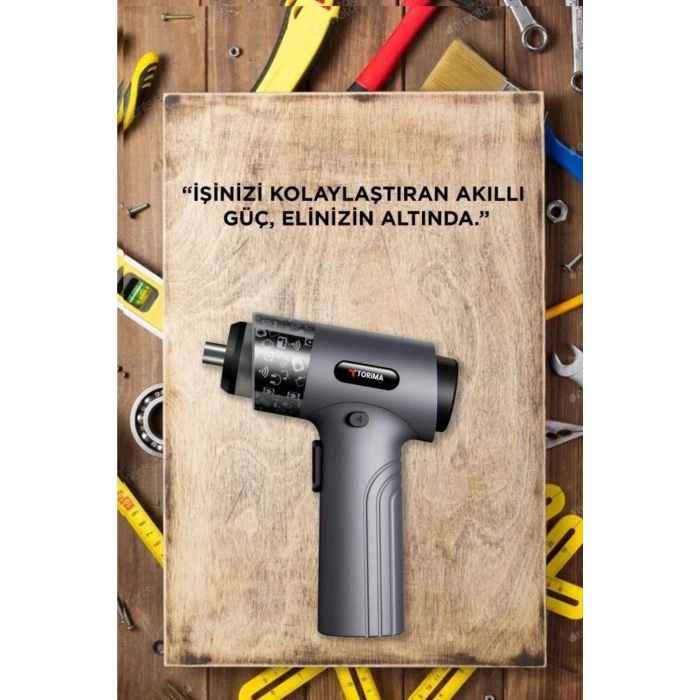 Torima TTS-01 3.7V Şarjlı Tornavida Seti (32 Parça Uç + Taşıma Çantalı)