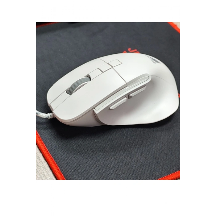 Jedel CP102 Beyaz Professional 7 Butonlu RGB Işıklı Ergonomik Kablolu Mouse
