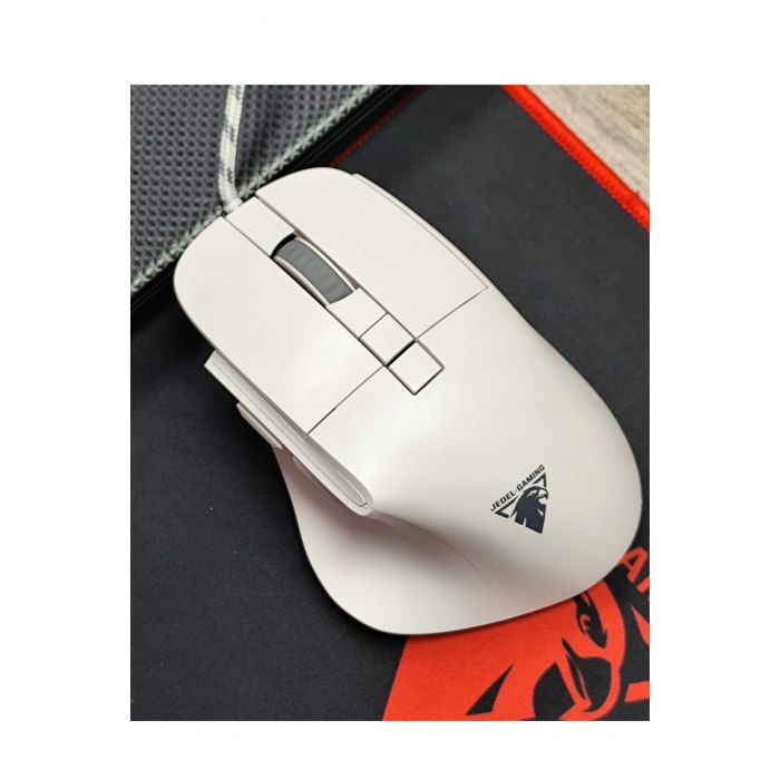 Jedel CP102 Beyaz Professional 7 Butonlu RGB Işıklı Ergonomik Kablolu Mouse