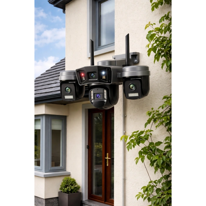 O-kam Pro OK-203Plus Premium 4 Lensli 12 Mp Wifi PTZ Güvenlik Kamerası