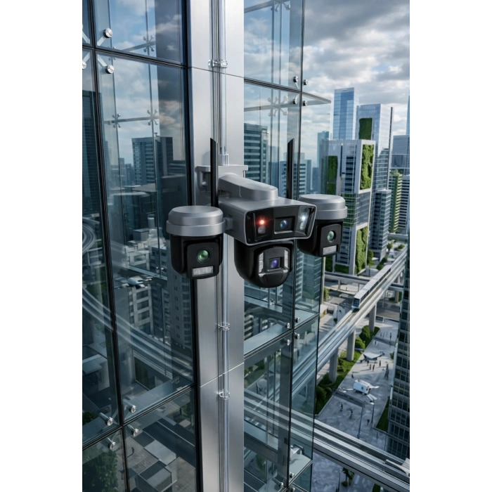 O-kam Pro OK-203Plus Premium 4 Lensli 12 Mp Wifi PTZ Güvenlik Kamerası