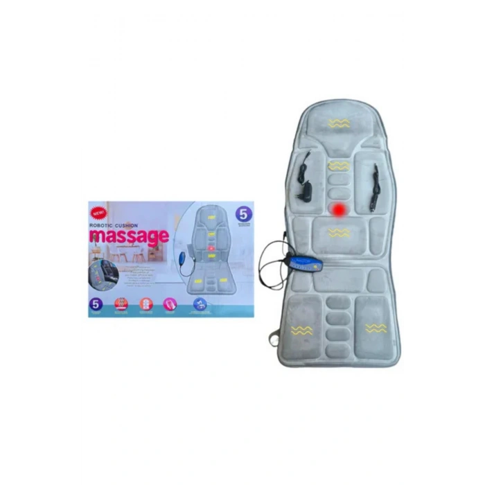 Glr  JB-618C Isıtmalı Titreşimli Masajlı Koltuk Minderi - 5 Motorlu Full Body Araç ve Ev Tipi Masaj