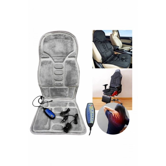 Glr  JB-618C Isıtmalı Titreşimli Masajlı Koltuk Minderi - 5 Motorlu Full Body Araç ve Ev Tipi Masaj