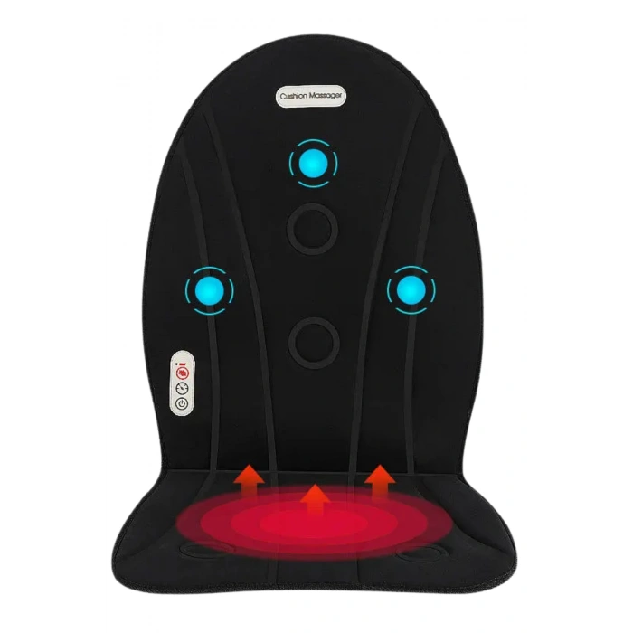 Glr Jb-618B Isıtmalı Masaj Minderi - 3 Motorlu Titreşimli Bel, Sırt Masaj Alet