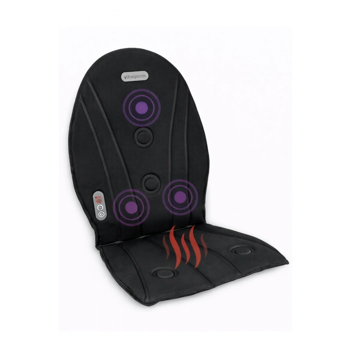 Glr Jb-618B Isıtmalı Masaj Minderi - 3 Motorlu Titreşimli Bel, Sırt Masaj Alet