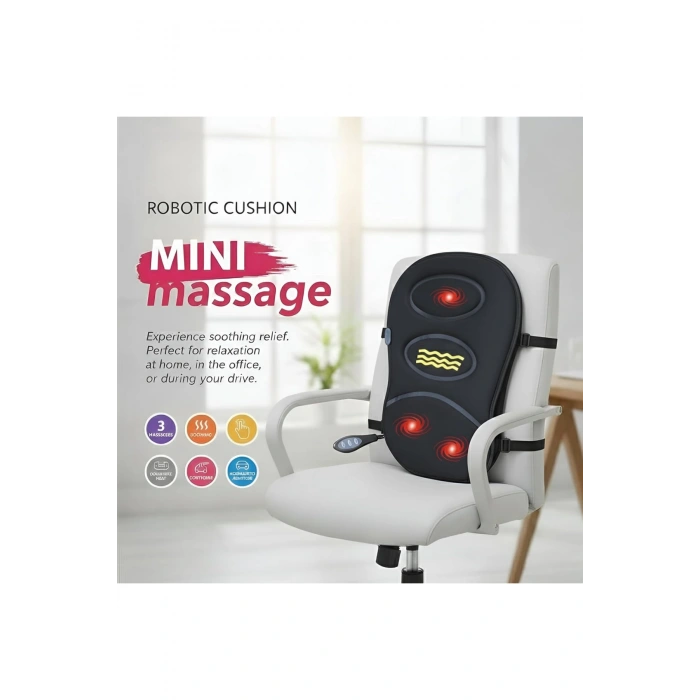 Glr JB-616A Isıtmalı Titreşimli Masaj Minderi - Ev, Ofis ve Araç Uyumlu