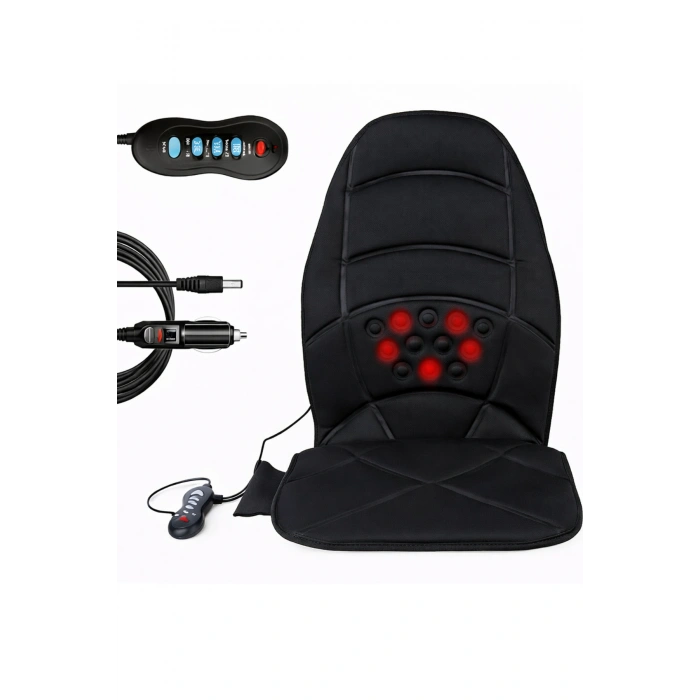 Glr JB-100C Isıtmalı Masajlı Koltuk Şiltesi - 5 Motorlu, 3 Bölgeli Titreşimli Bel ve Sırt Masaj Aleti
