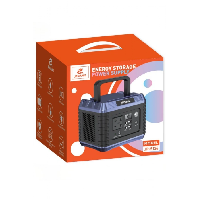 Jeqang JP-S126 Taşınabilir Güç İstasyonu 32000mAh 118.4Wh - 220V AC Çıkışlı Powerbank
