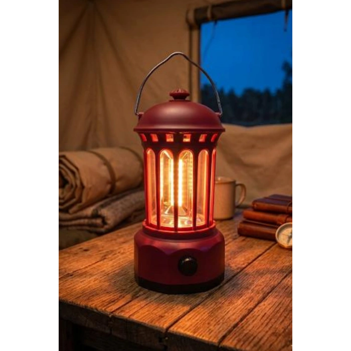 Glr L800BR Retro Tasarım Şarjlı Kamp Lambası - 250 Lümen Vintage Fener