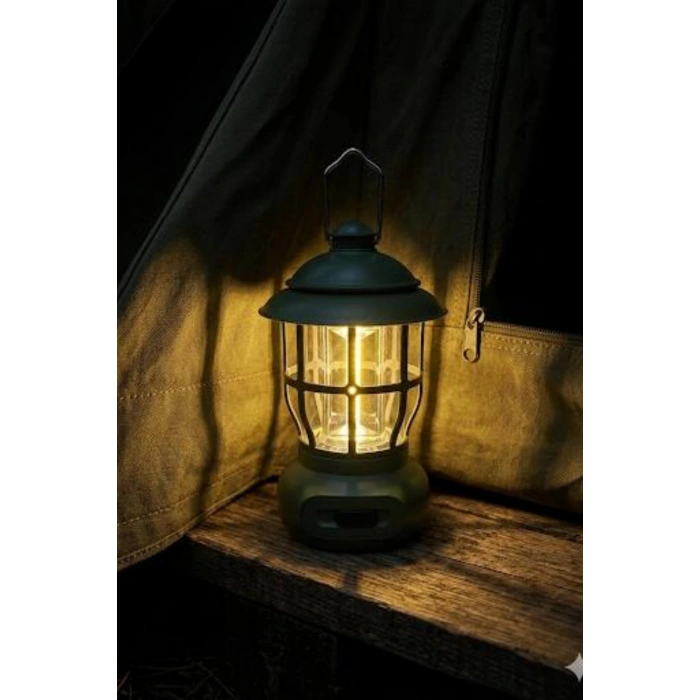 Glr L792BR Retro Tasarım Şarjlı Kamp Lambası - 250 Lümen Vintage Fener