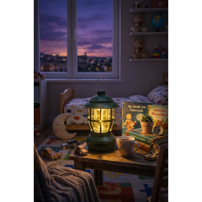 Glr L792BR Retro Tasarım Şarjlı Kamp Lambası - 250 Lümen Vintage Fener