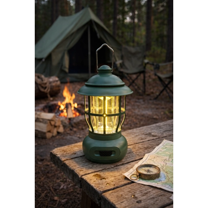 Glr L792BR Retro Tasarım Şarjlı Kamp Lambası - 250 Lümen Vintage Fener