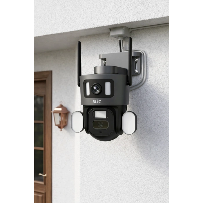 Blic Blm-81 Çift Lensli 6MP Wi-Fi PTZ Akıllı IP Kamera - Hareket Takibi ve Gece Görüşlü