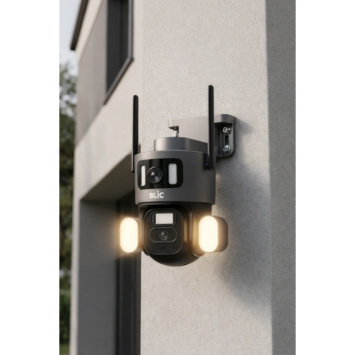 Blic Blm-81 Çift Lensli 6MP Wi-Fi PTZ Akıllı IP Kamera - Hareket Takibi ve Gece Görüşlü