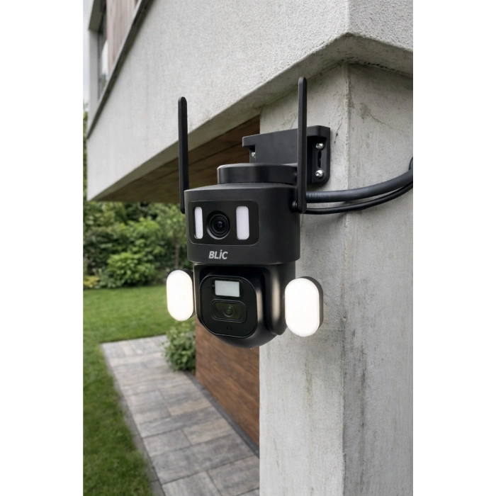 Blic Blm-81 Çift Lensli 6MP Wi-Fi PTZ Akıllı IP Kamera - Hareket Takibi ve Gece Görüşlü
