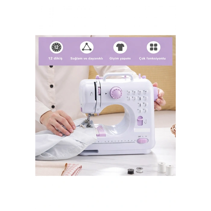 Auhma ASW2 Çok Fonksiyonlu Masaüstü Dikiş Makinesi - Yeni Başlayanlar İçin Kolay Kullanım