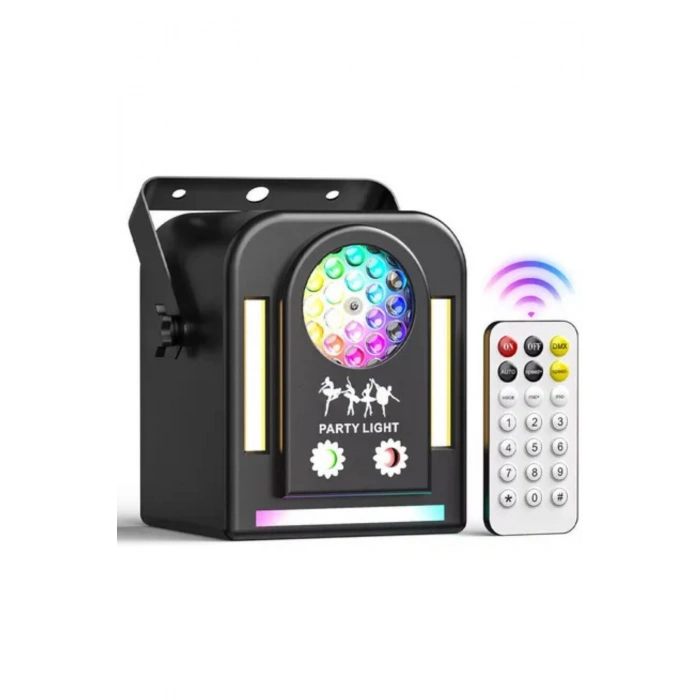 Hepu FB-1100 Elf Beam RGB Lazerli Parti Aydınlatma Işığı - Uzaktan Kumandalı Mini Efekt Lambası