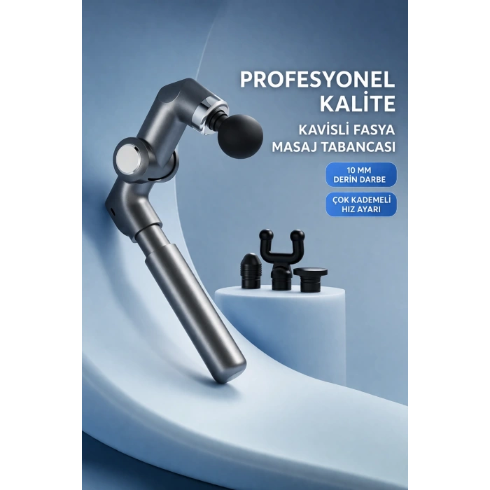 Auhma Amg39 Ayarlanabilir Açılı Şarjlı Masaj Aleti - Bel, Boyun, Omuz ve Bacak  4 Farklı Başlık