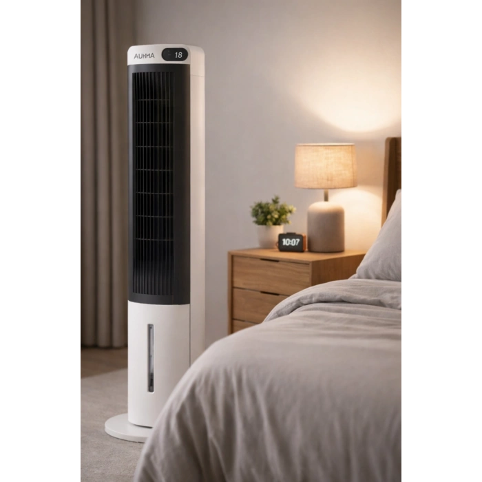 Auhma ACFN07 70W Sulu Soğutucu Kule Tipi Vantilatör - 3L Su Tankı, Uzaktan Kumandalı, LED Ekranlı