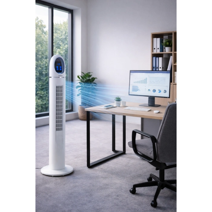 Auhma ACFN06 45W Kule Tipi Vantilatör - Uzaktan Kumandalı, Dokunmatik LED Ekranlı, 3 Modlu Sessiz Vantilatör