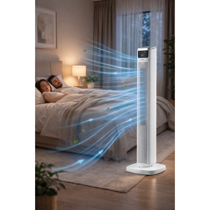 Auhma ACFN05 45W Kule Tipi Vantilatör ? Uzaktan Kumandalı, Dokunmatik Ekranlı & Koku Difüzörlü Sessiz Serinletici