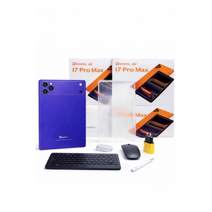 Doyda I7 Pro Max 10.1 AI Tablet Seti - Klavye, Mouse, Stylus Kalem Hediyeli - Mavi