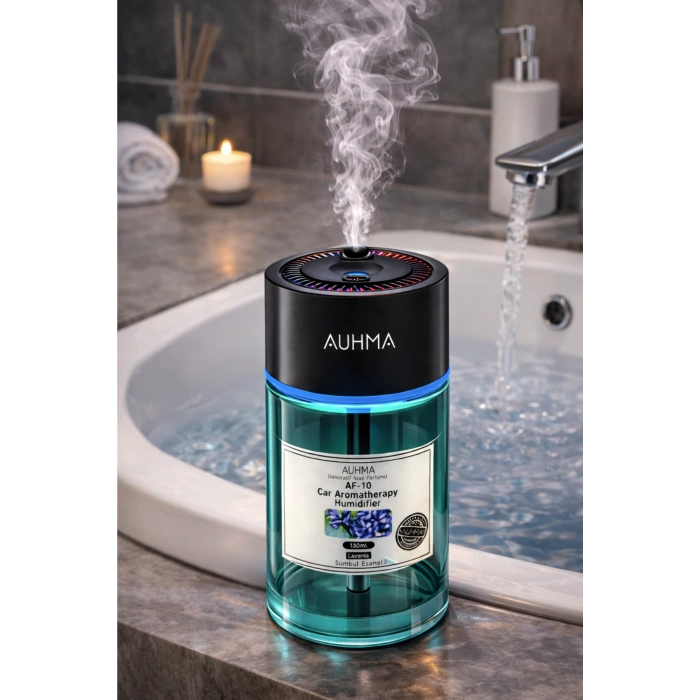 Auhma AF-10 Şarjlı Araç İçi Nemlendirici & Aromaterapi Difüzörü - Yıldız Projeksiyonlu, 120ml