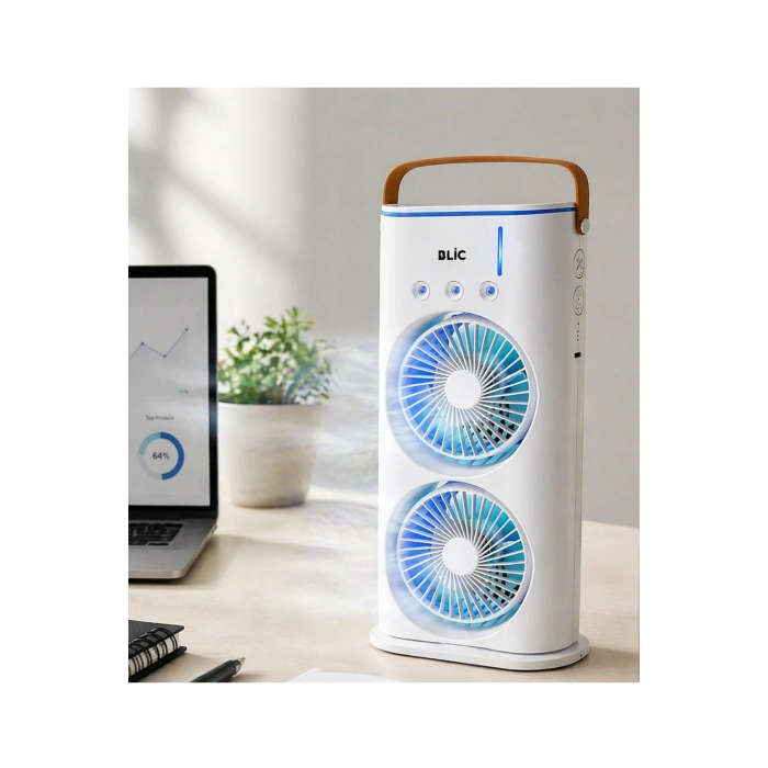 Blic BWFN26 Masaüstü Spreyli Fan - 120ml Su Hazneli, Şarjlı Taşınabilir Soğutucu Fan