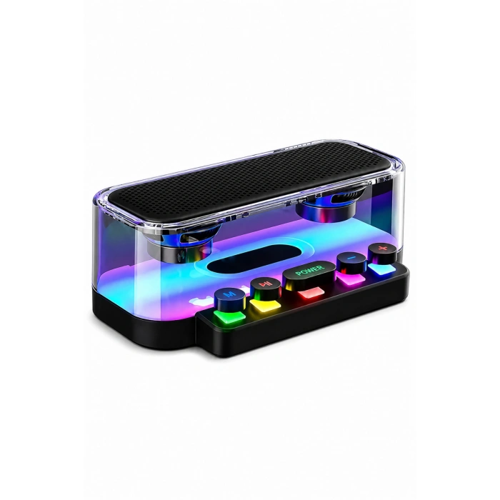 Jrl Z6 RGB Işıklı Kablosuz Bluetooth Hoparlör - Mekanik Klavye Tuşlu, Speaker