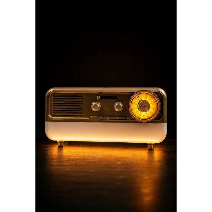 Meier MD-1314BT Gold Nostaljik Radyo - Bluetooth 5.4, Girişli, Şarjlı Retro Görünümlü Hi-Fi Hoparlör