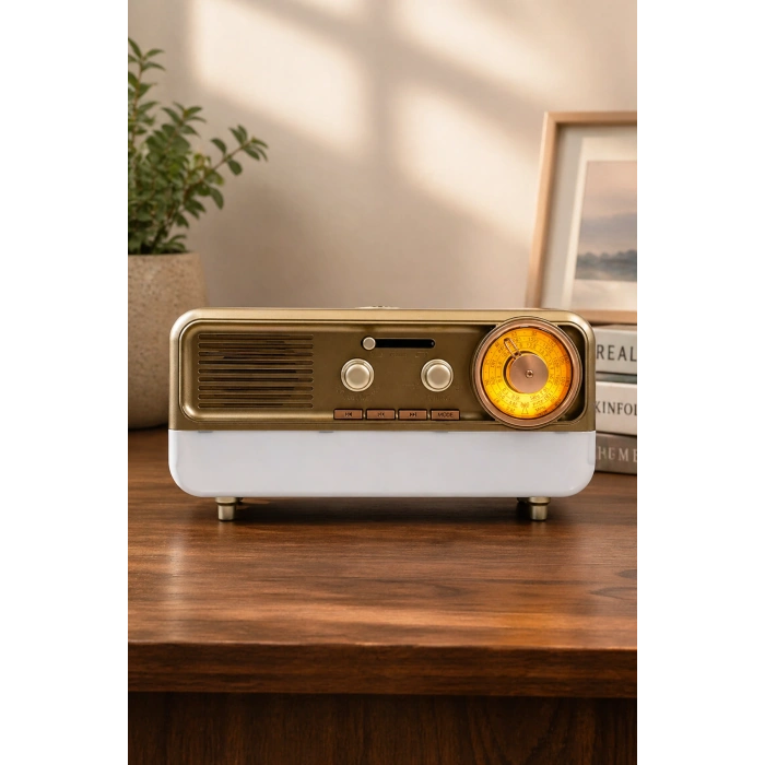 Meier MD-1314BT Gold Nostaljik Radyo - Bluetooth 5.4, Girişli, Şarjlı Retro Görünümlü Hi-Fi Hoparlör