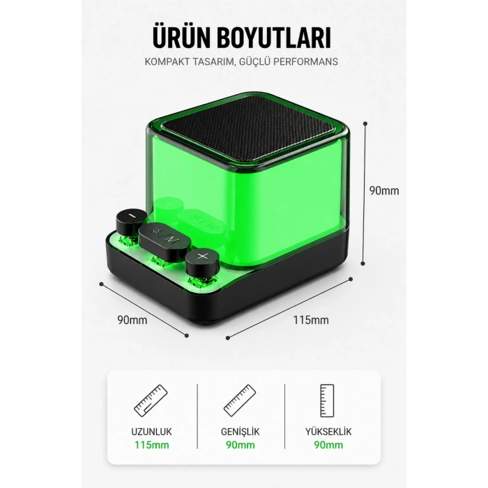 Jrl Z6 Mini RGB Işıklı Kablosuz Bluetooth Hoparlör - Mekanik Klavye Tuşlu, Speaker