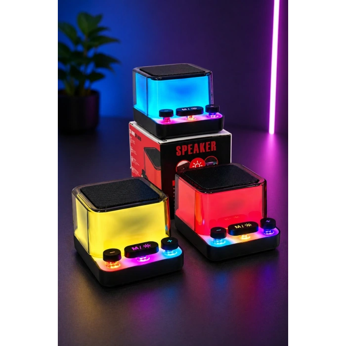 Jrl Z6 Mini RGB Işıklı Kablosuz Bluetooth Hoparlör - Mekanik Klavye Tuşlu, Speaker