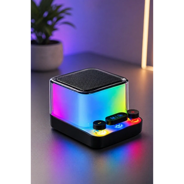 Jrl Z6 Mini RGB Işıklı Kablosuz Bluetooth Hoparlör - Mekanik Klavye Tuşlu, Speaker