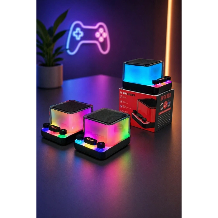 Jrl Z6 Mini RGB Işıklı Kablosuz Bluetooth Hoparlör - Mekanik Klavye Tuşlu, Speaker