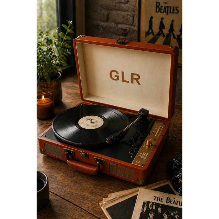 Glr 201 Nostaljik Çanta Pikap - Bluetooth  Şarjlı, USB Kayıt Özellikli, 3 Vitesli Plak Çalar